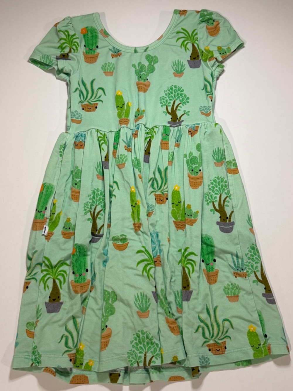 Little Sleepies PLAY 4T Cactus Succulent Bamboo Twirl Dress Soluxe - Picture 3 of 3